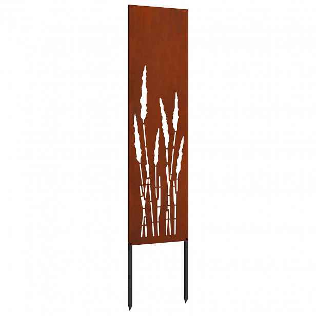 vidaXL Soukromí na zahradě Rezavá 32 x 140 cm Povětrnostně odolná ocel