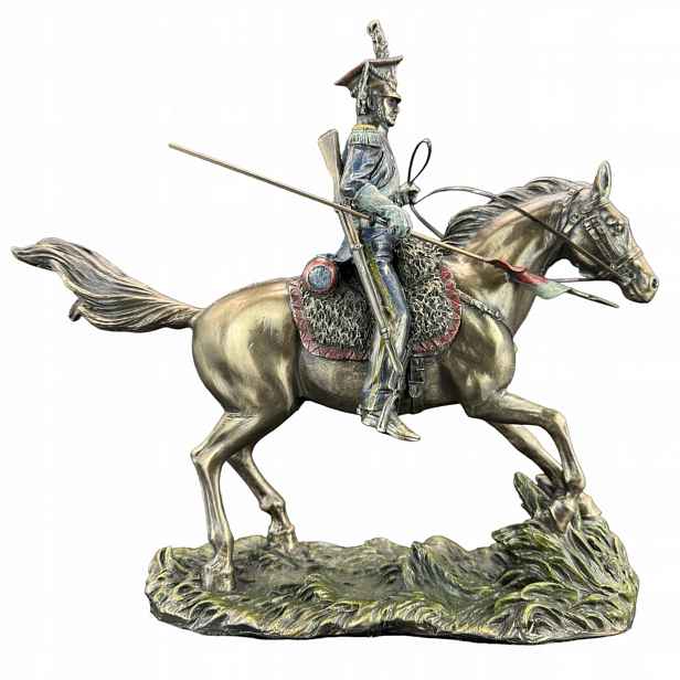Figurka Socha Uhlan na koni Veronese Bronz WU77178A4 dárek