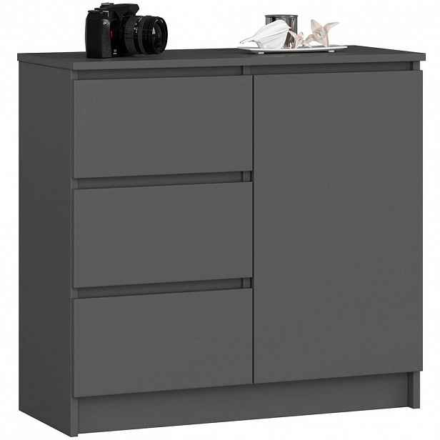 RAUMHIRSCH FURNITURE KOMODA grafitově šedá 77/80/35