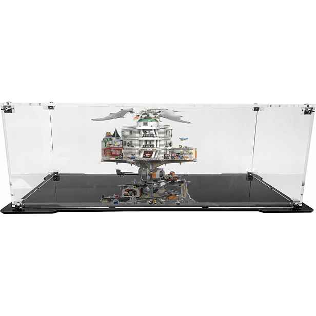 Vitrína s černou základnou pro sadu Lego 76417 Harry Potter Bank Gringotta