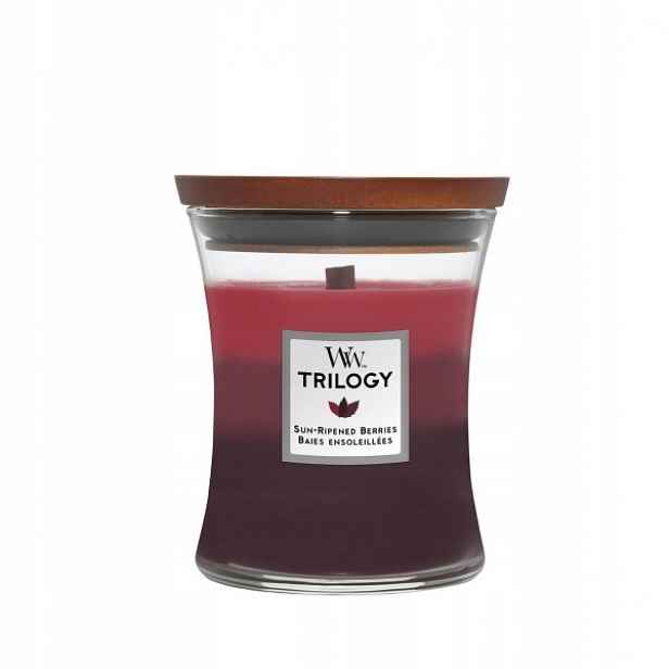 Vonná svíčka Woodwick Trilogy Medium Sun-Ripened Berries 275 g