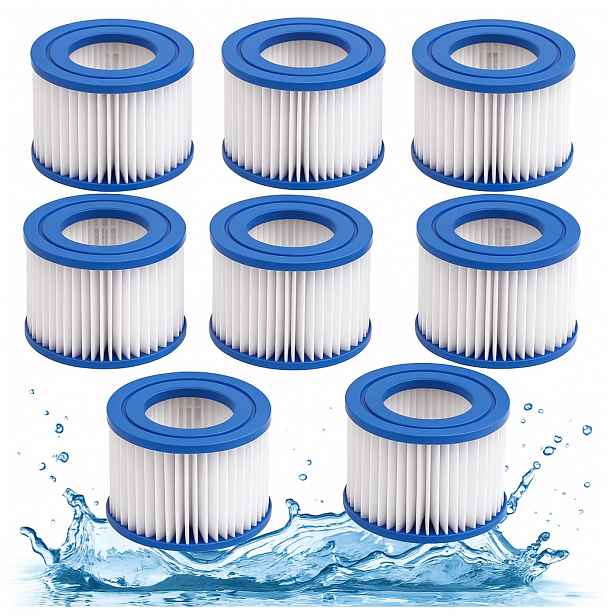 8 x Filtr do bazénu Jacuzzi Lay-Z-SPA Filtrační vložky Bestway 60311