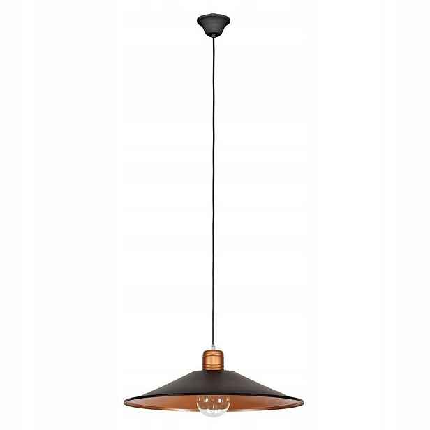 Černá závěsná lampa Garret industriální nad jídelní stůl Nowodvorski