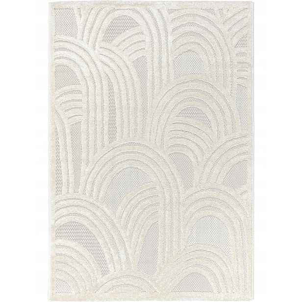 Koberec Boho Cora 120x170 cm 3D Abstrakce Krémová, Béžová