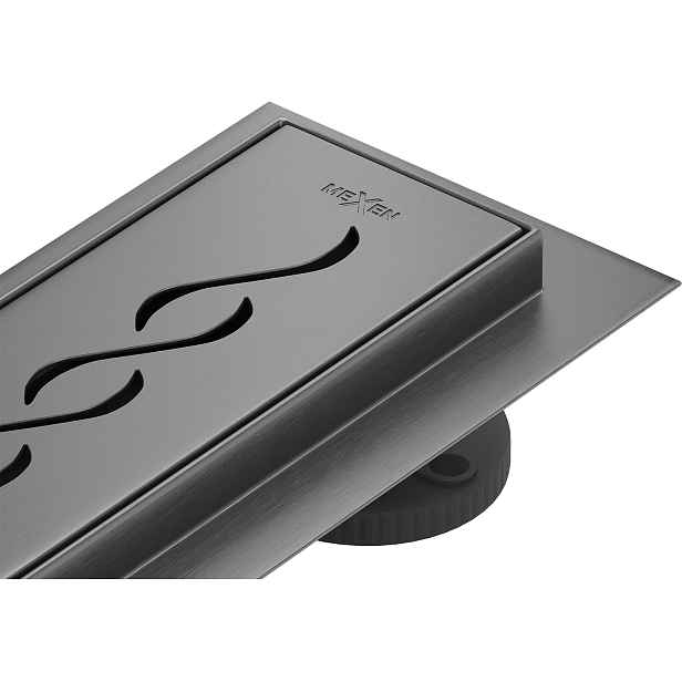 Mexen Flat 360° M18 otočný lineární odtok 70 cm, broušená gun metal šedá