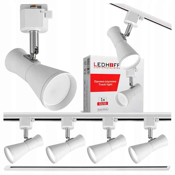 Sada kolejnicového osvětlení Listwa 1 m svítidlo na Kolejnici Led lampa x4