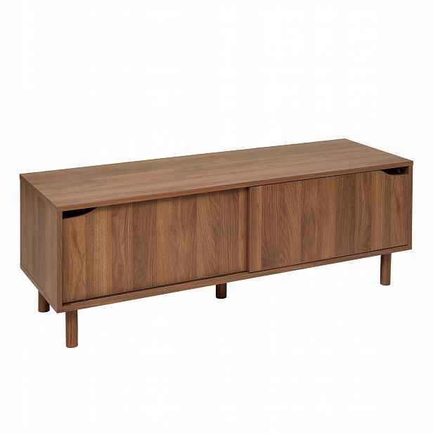 Tv Skříňka Mdf Tmavé Dřevo 120X40X42 CM Max 50 Kg