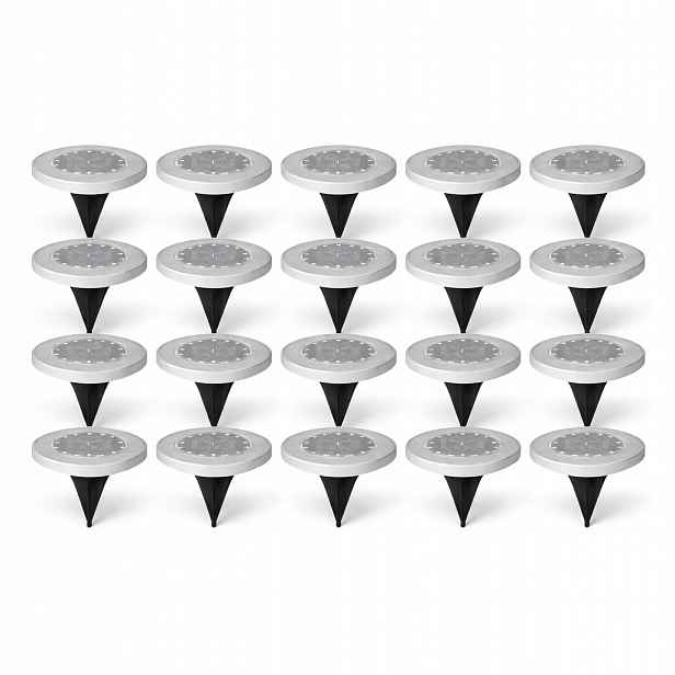 20 x Solární lampy pro zahradní Led lampy Zapichovací disky