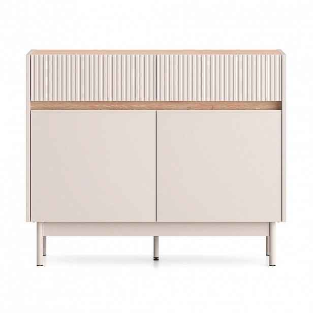 Selsey KOMODA Dunea kašmírově šedá/dekor dubu 104 cm