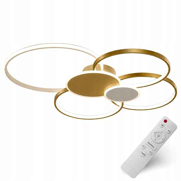 Stropní Svítidlo Stropní Svítidlo Led Zlatá Do Obývacího Pokoje 100 CM Moderní Loft S Dálkovým Ovládáním