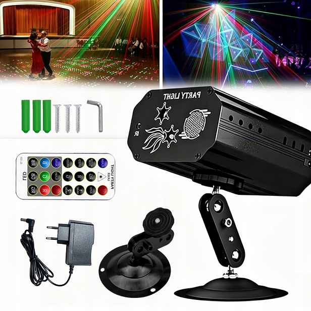 Diskotékové světlo Led Rgb projektor s dálkovým ovládáním
