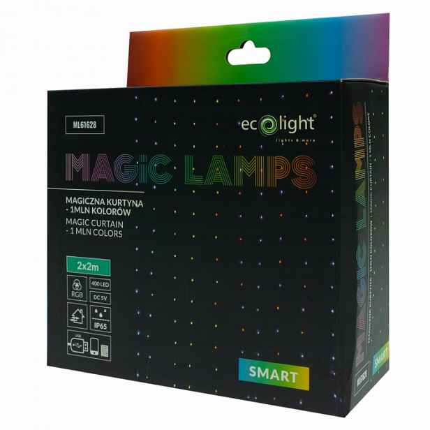 Světelná Závěsná Lampička Led 2 m x 2 m Rgb Milion Barev Bluetooth