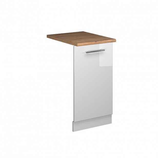 Vicco ČELNÍ PANEL MYČKY Fame-Line Bílá vysoký lesk 45 cm , PD Dub