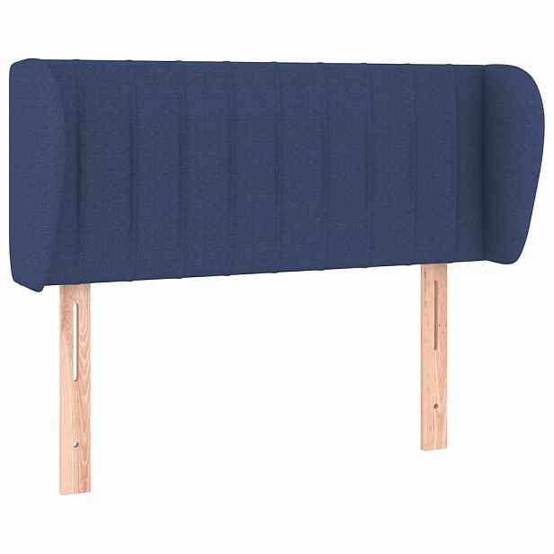 vidaXL Čelo postele typu ušák modré 103x23x78/88 cm textil