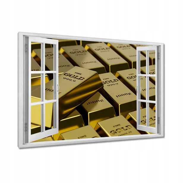 Obrazy 120x80 Zlaté zlaté slitky 1000 g