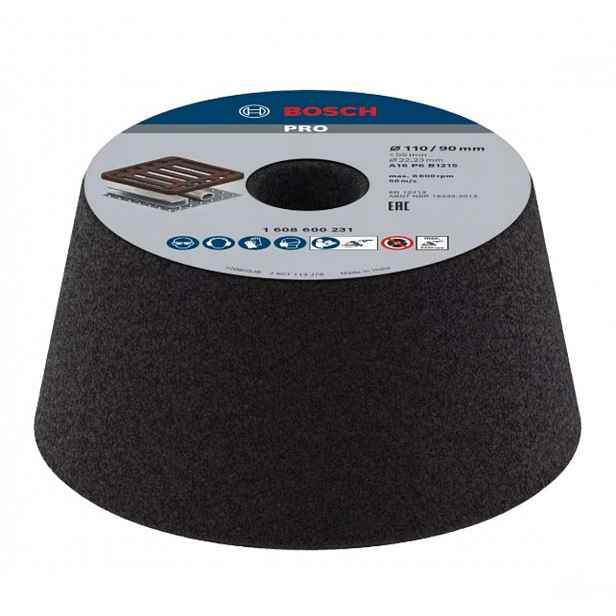 Bosch - Brusný kužel na kov P16, 110/90x22,23 mm 1608600231