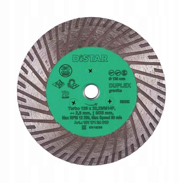 Diamantový kotouč Distar 125x22,2 mm Turbo Duplex