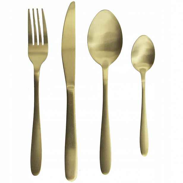 Sada příborů od společnosti Excellent Houseware 16 ks. Matné zlato New Design