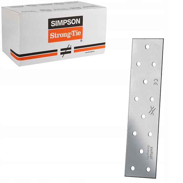 Tesařské spojky ploché 40x160mm 50 Ks Děrované dlaždice Simpson NP20