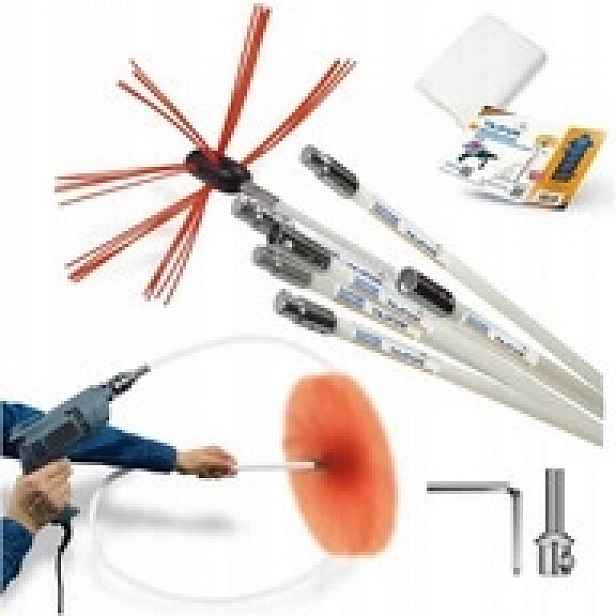 Set Kartáč Na Čištění Komína Na Vrtačku Tajfun 14 m Čištění