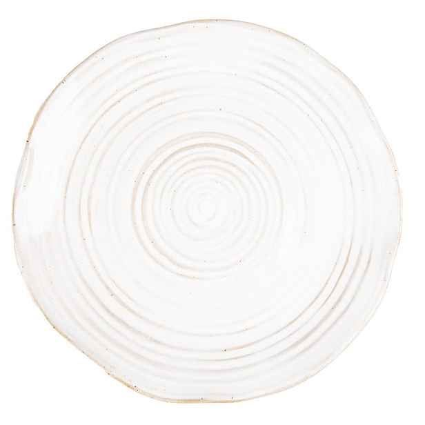 Béžový keramický dezertní talíř Groa - Ø 18*2 cm Clayre & Eef