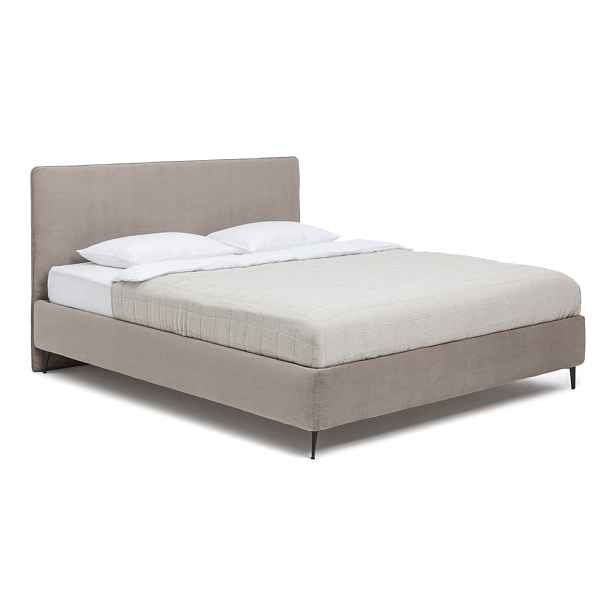 Čalouněná dvoulůžková postel taupe s roštem 160x200 cm Noira Slim – Bonami Selection