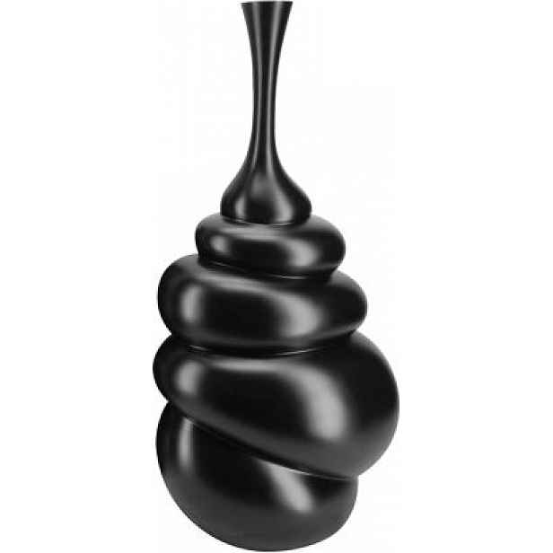 Dekorační váza (23,5x34,5x74cm), matná černá