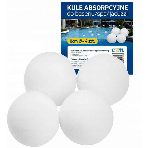Filtrační Kuličky Do Bazénu Spa Jacuzzi Absorpční Kuličky 8 CM 4 Kusy