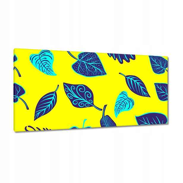 Obrazy 115x55 Modré listy Listy