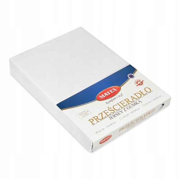 Prostěradlo jersey s gumičkou 220x200 bílé Premium