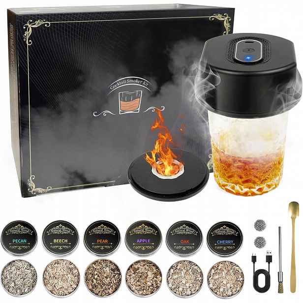 Sada Na Uzení Whisky Elektrický Smoker Dřevěné Štěpky Ideální Dárek