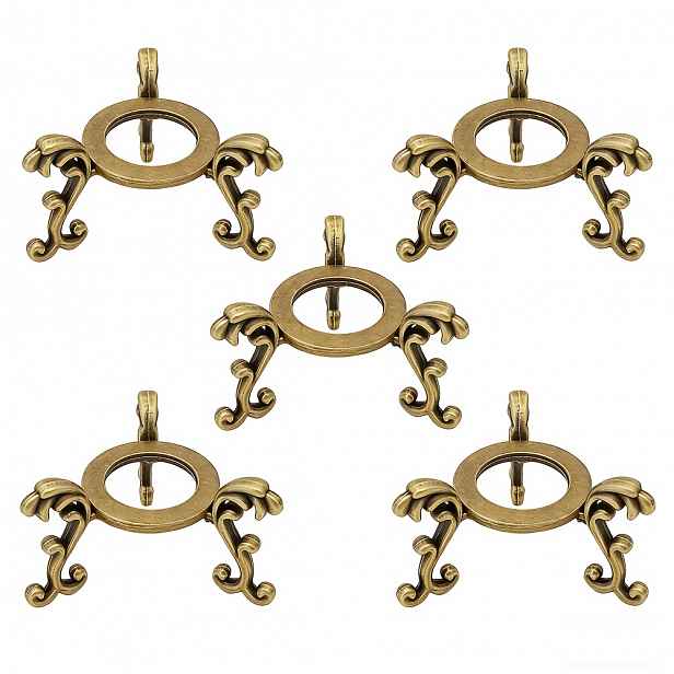 TEMU 5-Pack Hliníkové Stojany na Křišťály | Boho Stojany ve tvaru Vajíčka a Kuličky pro 40mm-80mm Křišťály a Přírodní Kameny, Ideální pro Domácnost,