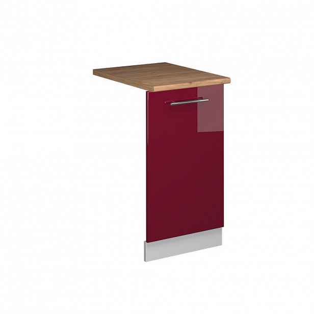 Vicco ČELNÍ PANEL MYČKY Fame-Line Bordó červená vysoký lesk 45 cm , PD Dub