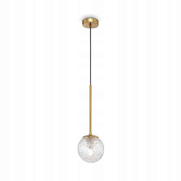 Závěsná lampa ze zlata, zdobená kuličkou s glamour vzorem Maytoni
