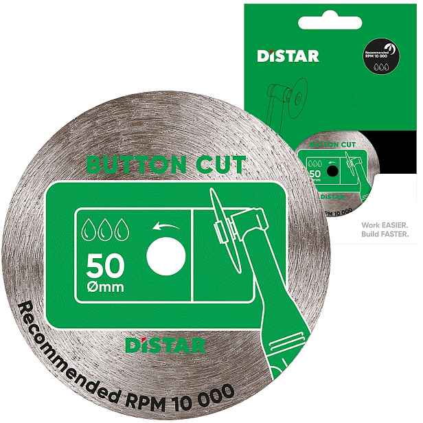 Distar Diamantový kotouč na gres a keramiku 50x5,8x0,8 mm ButtonCut