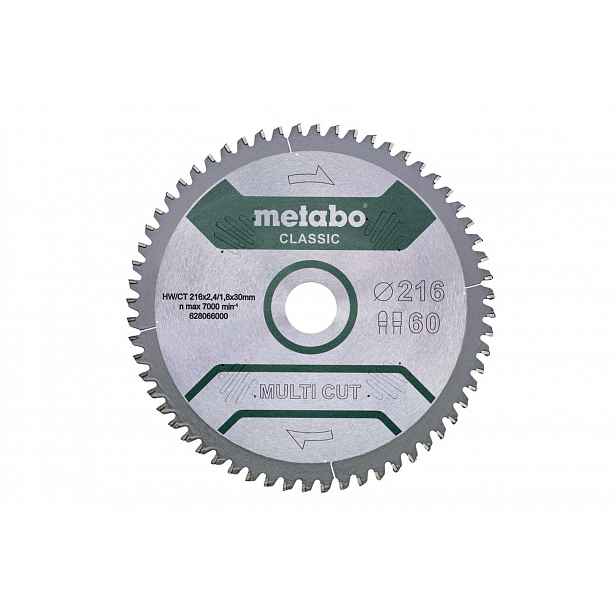 Metabo - Pilový kotouč Multi Cut - Classic, 216x30 mm, Z60 628066000