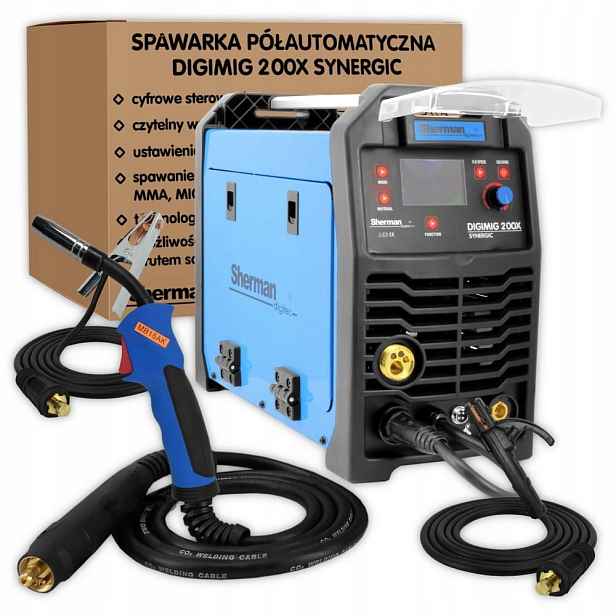 Poloautomatický svařovací stroj Sherman Mig/mag 200A 200X Synergic Synergia migomat