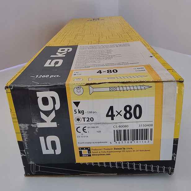 Tesařské Vruty Do Dřeva 4x80 Kuželové 5kg!!!
