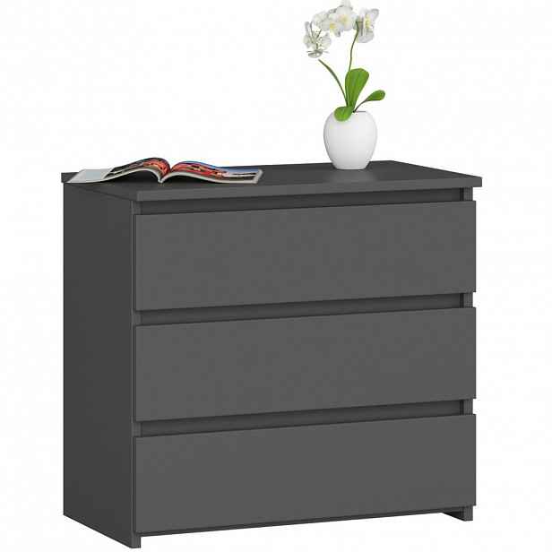 RAUMHIRSCH FURNITURE KOMODA Grafitově šedá 57/60/35
