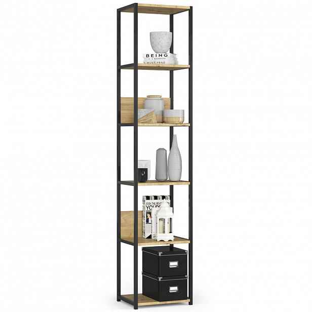 RAUMHIRSCH FURNITURE STOJANOVÁ POLIČKA Černá, dub Artisan 192/40/32