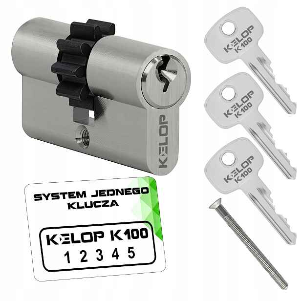vložka Kelop K100 35/65Z s niklovým ozubením, systém jednoho klíče