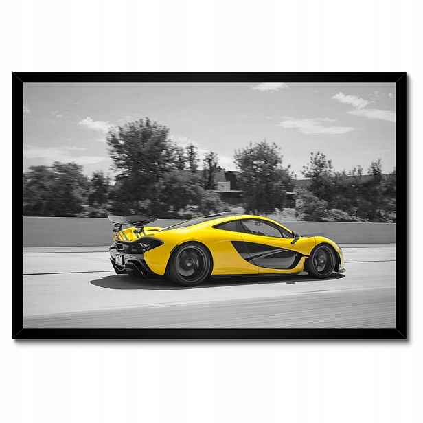 Plakáty v rámu 60x40 Yellow McLaren P1