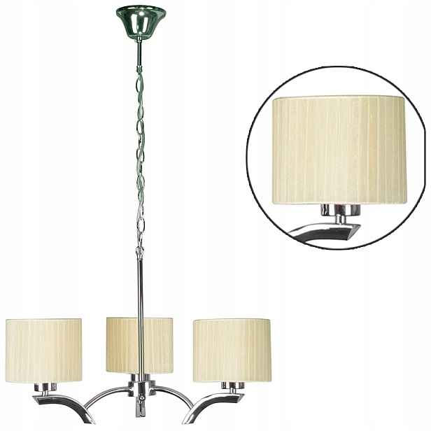 Elegantní stropní Závěsné Svítidlo Krémový Lustr