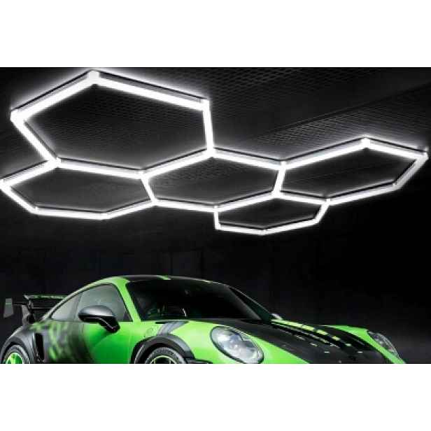 Led Garážová Lampa Šestiúhelníková 192W Modulární Stropní