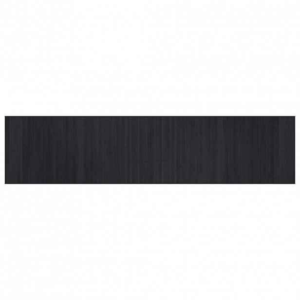 vidaXL Koberec obdélníkový černý 70 x 300 cm bambus