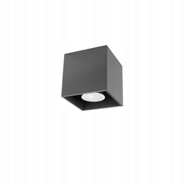 Bodové svítidlo Sollux Quad 1xGU10 Antracit IP20 Čtvercové