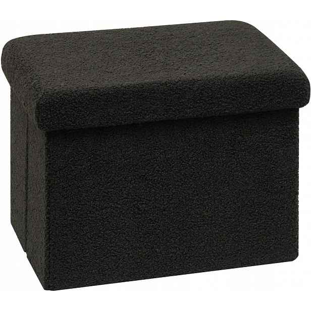 Taburet Kostka S Úložným Prostorem 42x32x32 CM Černá