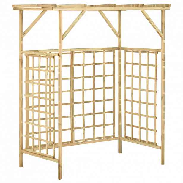 vidaXL Zahradní pergola pro dvě popelnice impregnované borové dřevo