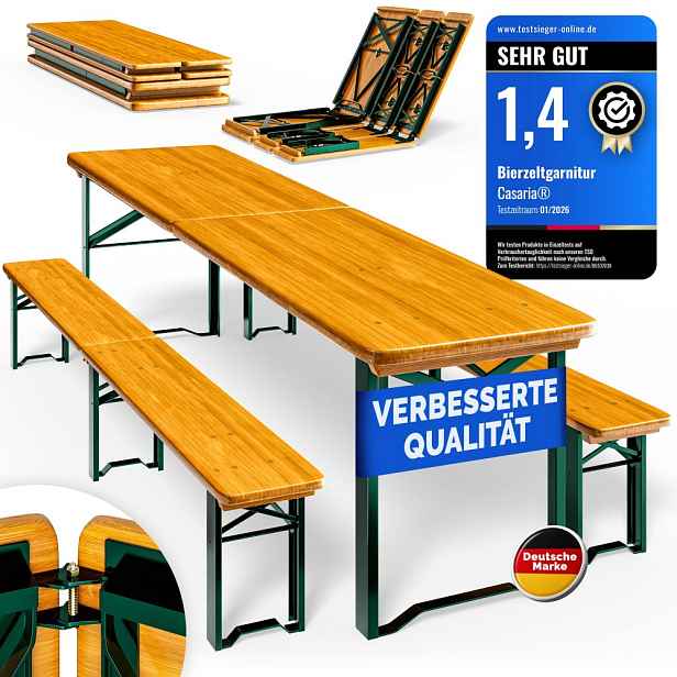 Zahradní pivní set 220 cm skládací