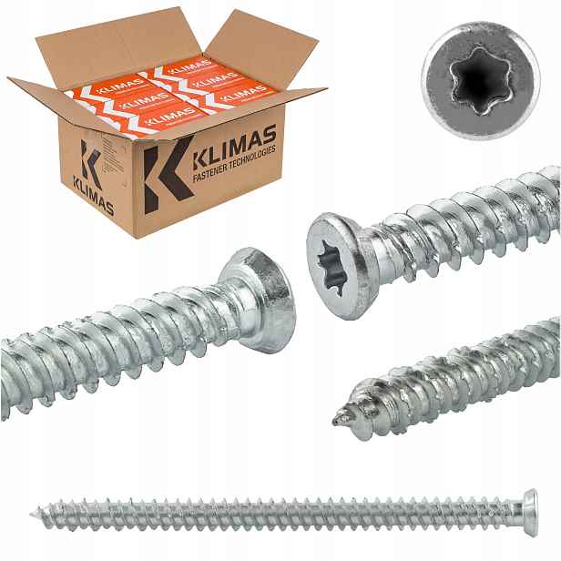 Zárubňové šrouby 7,5 x 212 mm 800 ks válcové Torx Klimas Whow